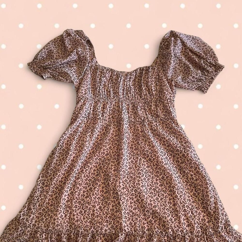 Hollister Co. Women's Pink & Black Floral Dress